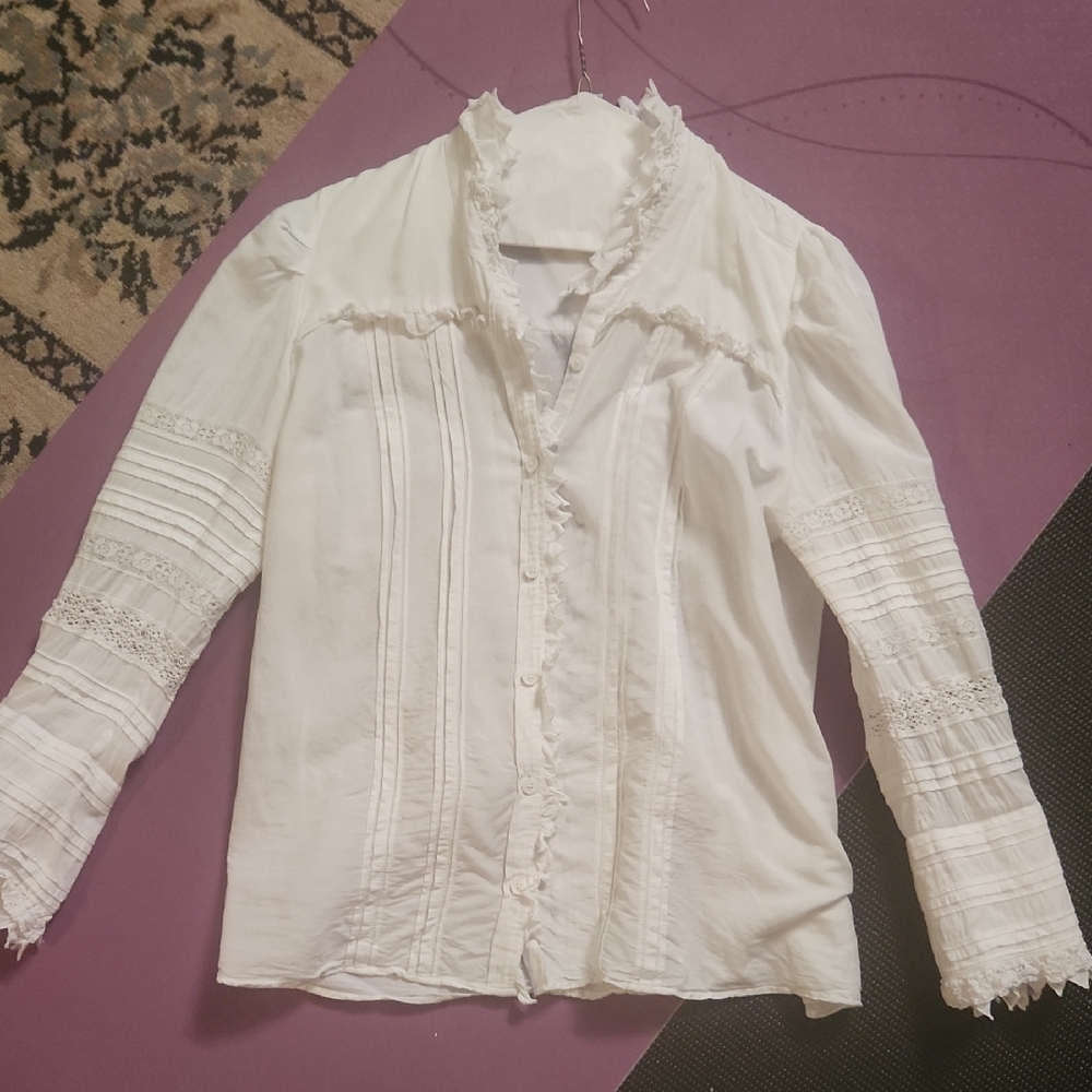 Zadig & Voltaire White Lace Blouse